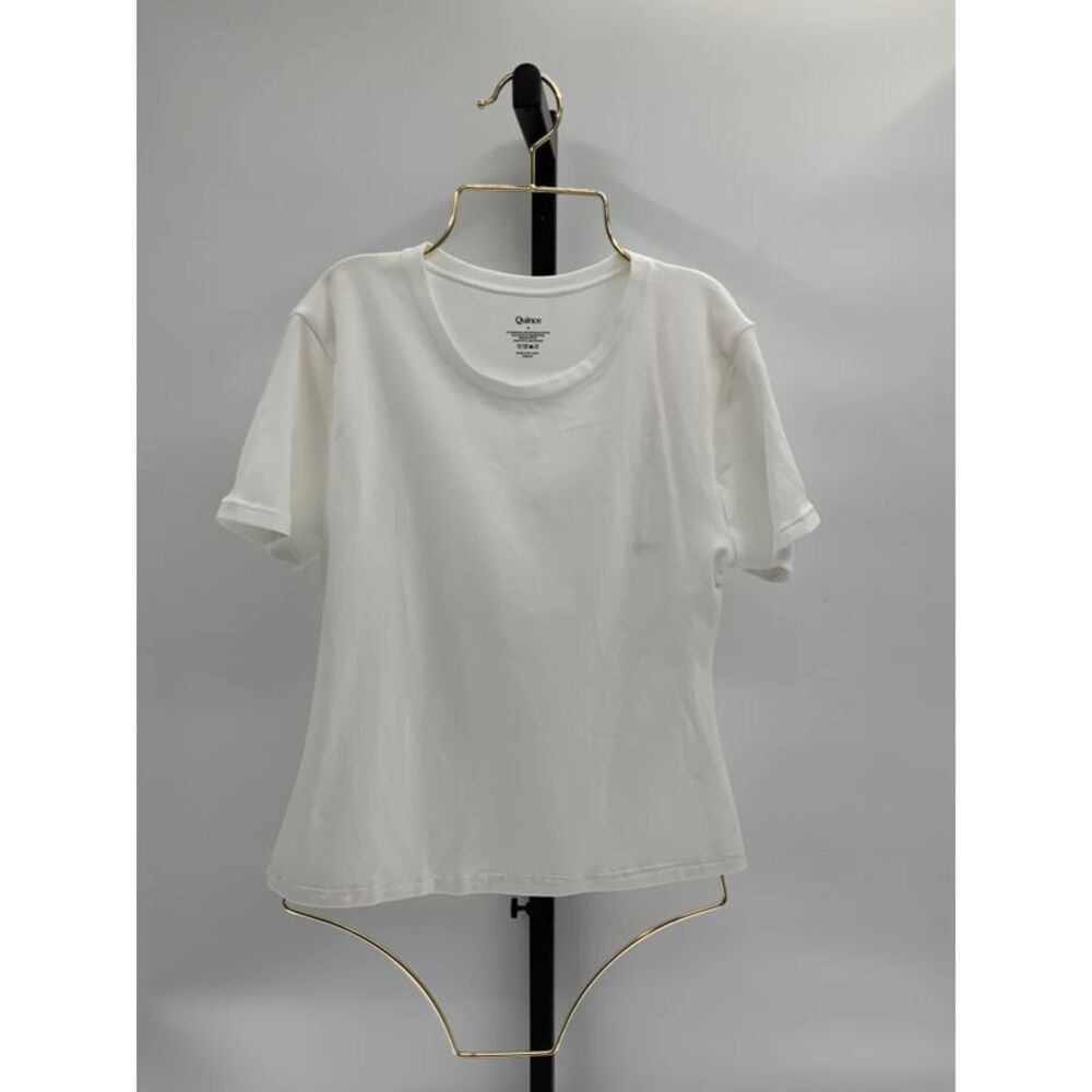 Quince White Crewneck Short-Sleeve Tee